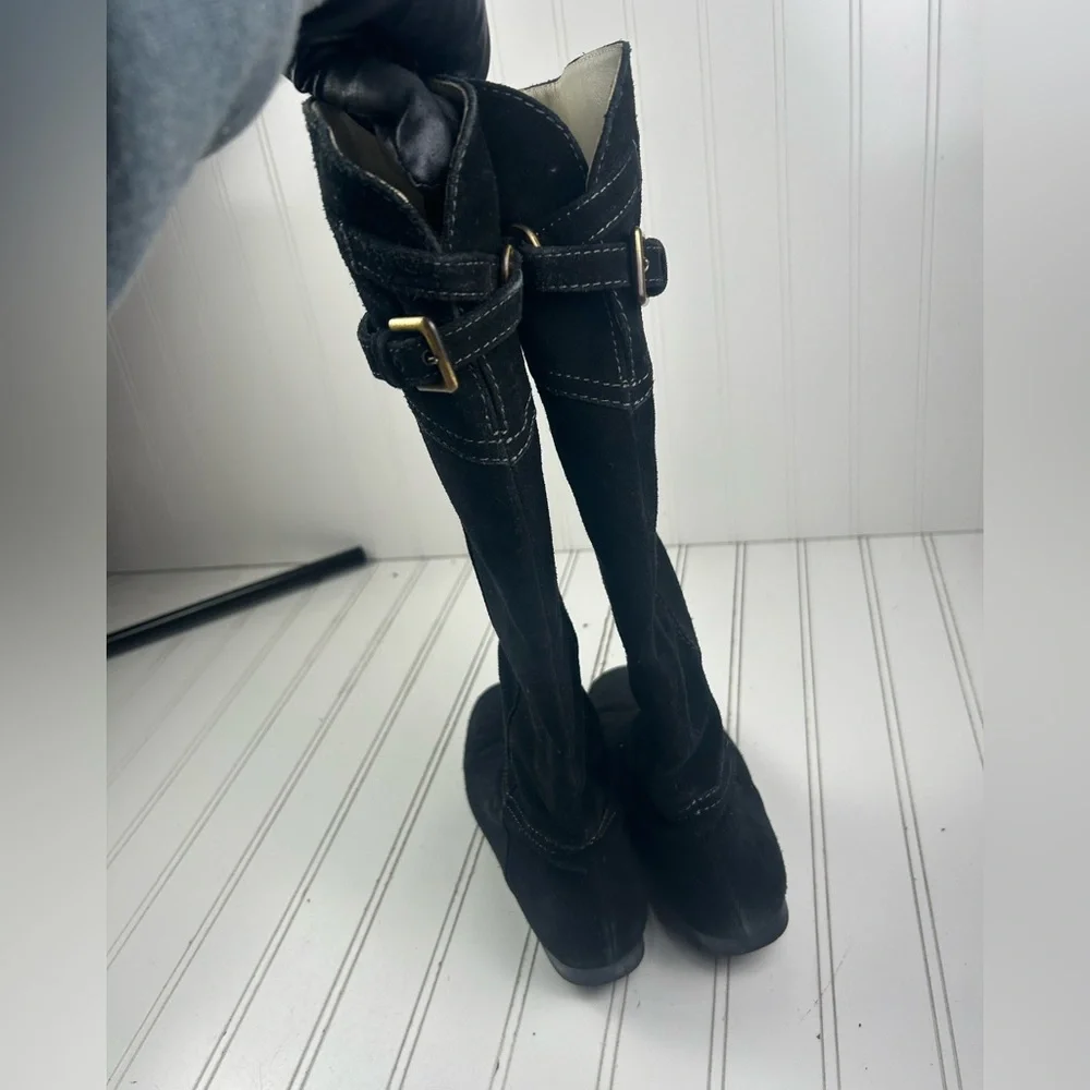 Margaret Howell Minimalist Black Suede Boots Women’s Size 7US 23 JAPAN